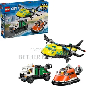 Lego City Airplane, Service Truck Hovercraft Remix