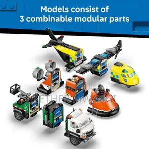Lego City Airplane, Service Truck Hovercraft Remix
