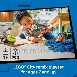 Lego City Airplane, Service Truck Hovercraft Remix