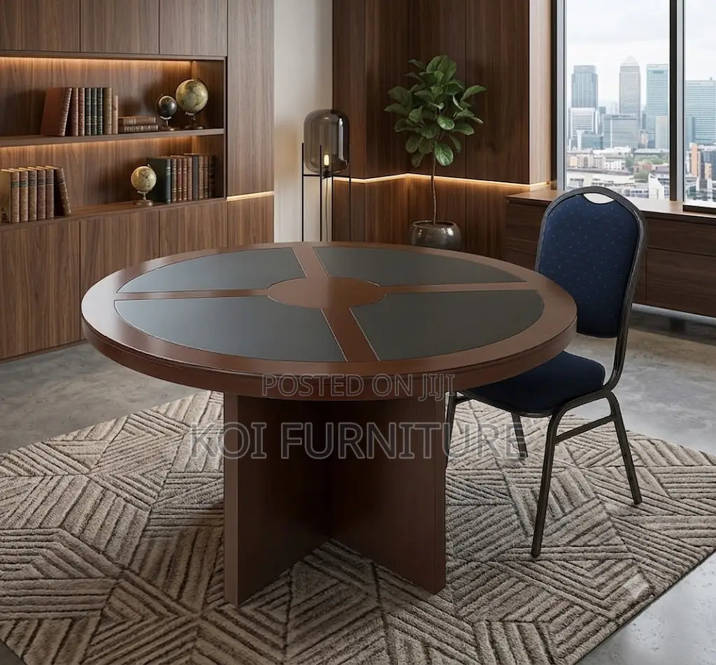 Office Table; Round 1.2 Meters Executive Mahogany Boardroom Table