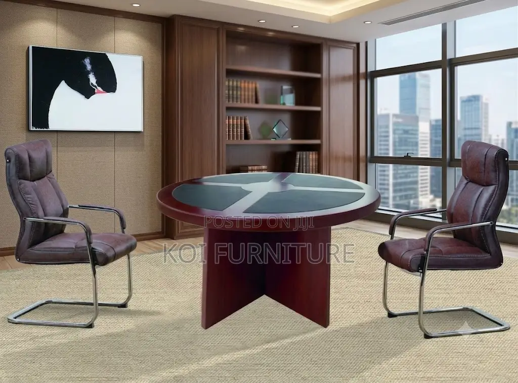 Office Table; Round 1.2 Meters Executive Mahogany Boardroom Table