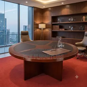 Office Table; Round 1.2 Meters Executive Mahogany Boardroom Table