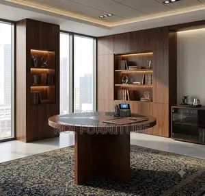 Office Table; Round 1.2 Meters Executive Mahogany Boardroom Table