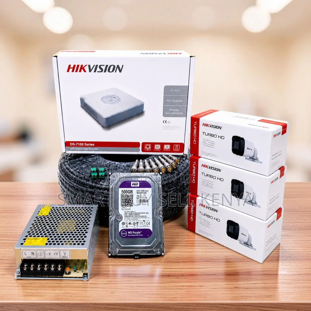 Enhanced Quality 3 Hikvision 1080p Hd CCTV Cameras Complete System Kit