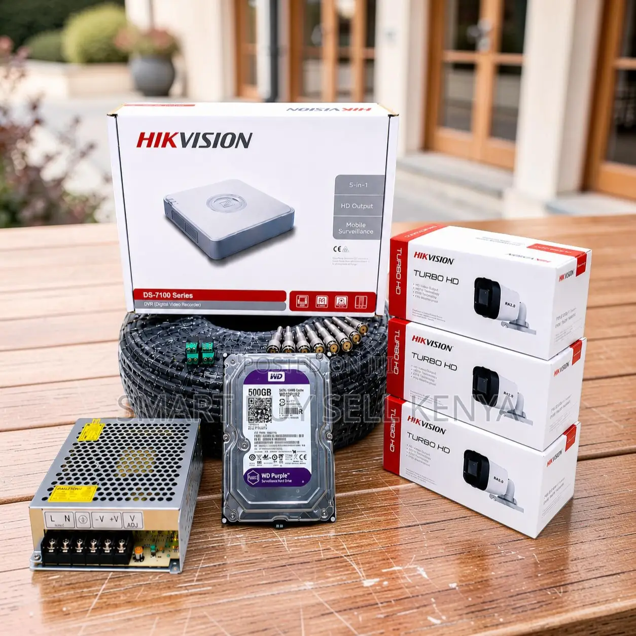 Flexible Mounting 3 Hikvision 1080p CCTV Cameras Complete System Kit