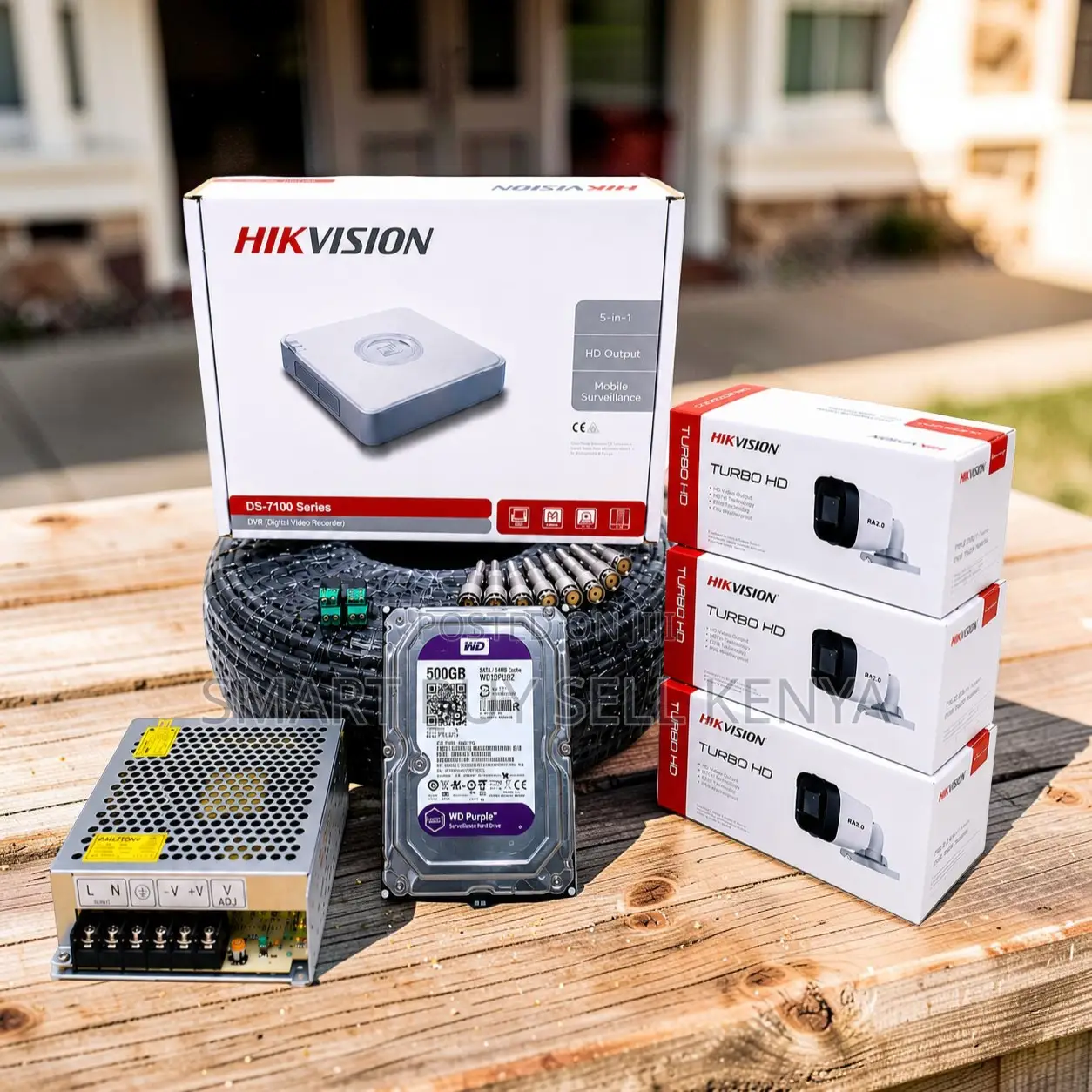 Smooth Video Capture 3 Hikvision 1080p Hd CCTV Cameras Full System Kit