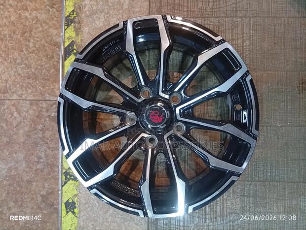 15-Inch 5-Hole M-Forged Style Black Machined Alloy Wheel Rim