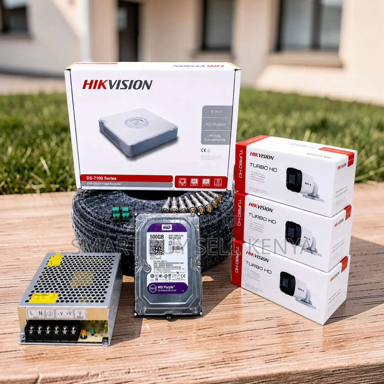 Wide Viewing Coverage 3 Hikvision 1080p CCTV Cameras Full System Kit