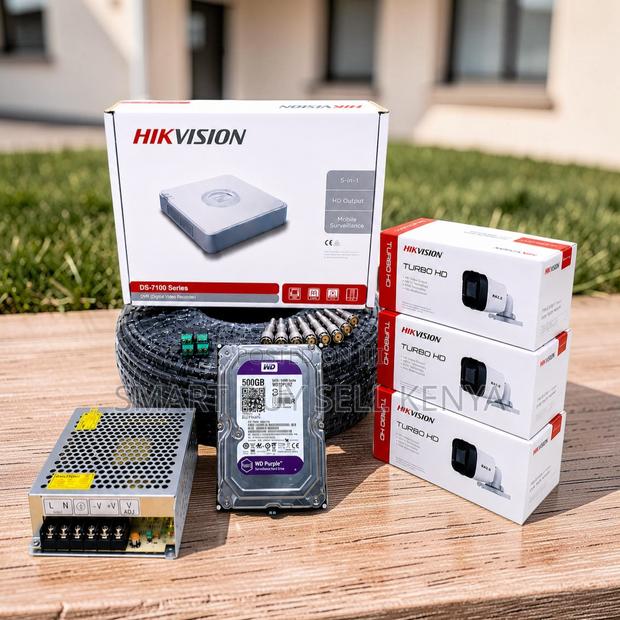 Wide Viewing Coverage 3 Hikvision 1080p CCTV Cameras Full System Kit