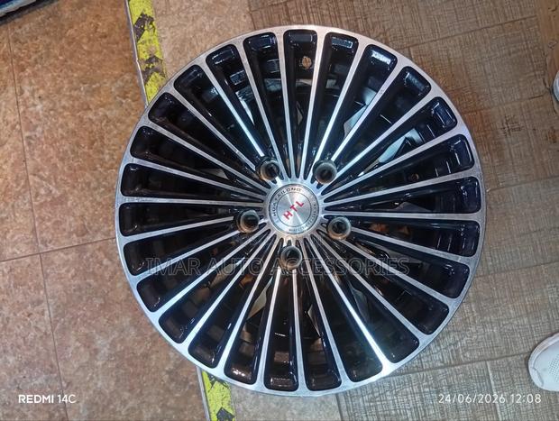 15-Inch 5-Hole HTL Luxury Black Machined Alloy Wheel Rim
