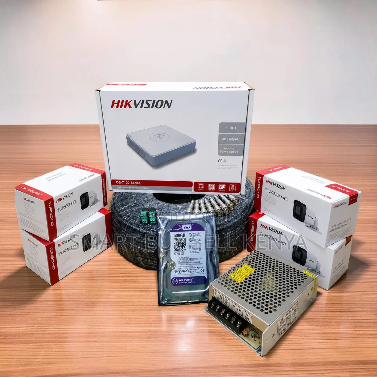 Enhanced Safety 4 Hikvision 1080p Hd CCTV Cameras Complete System Kit