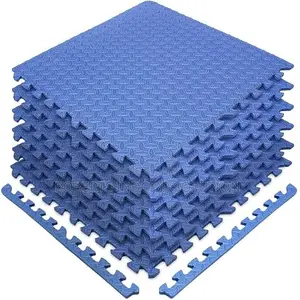 Home Gym Flooring, Blue Interlocking Mats