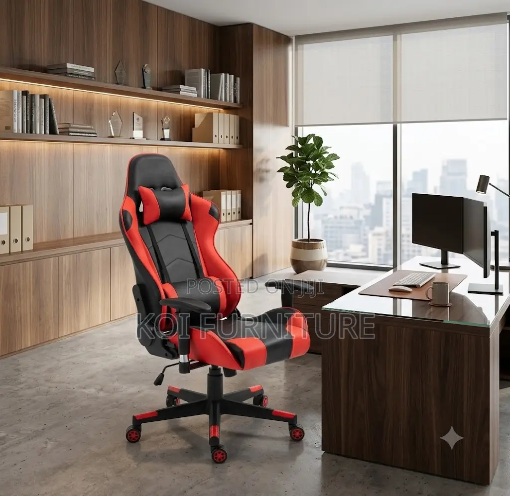 Office Chairs; Adjustable Fabric-Leather Gaming Chair