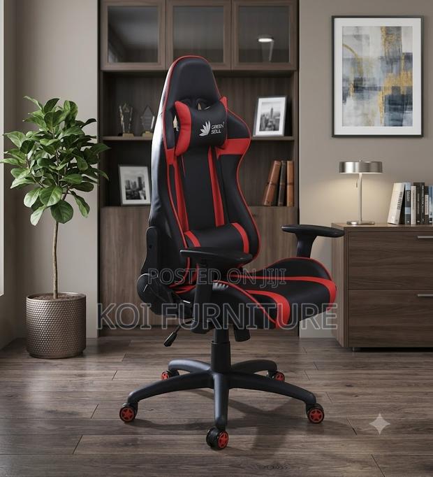 Office Chairs; Adjustable Fabric-Leather Gaming Chair - thumbnail 2