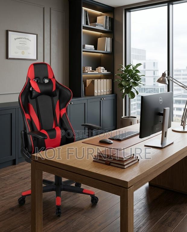 Office Chairs; Adjustable Fabric-Leather Gaming Chair - thumbnail 5