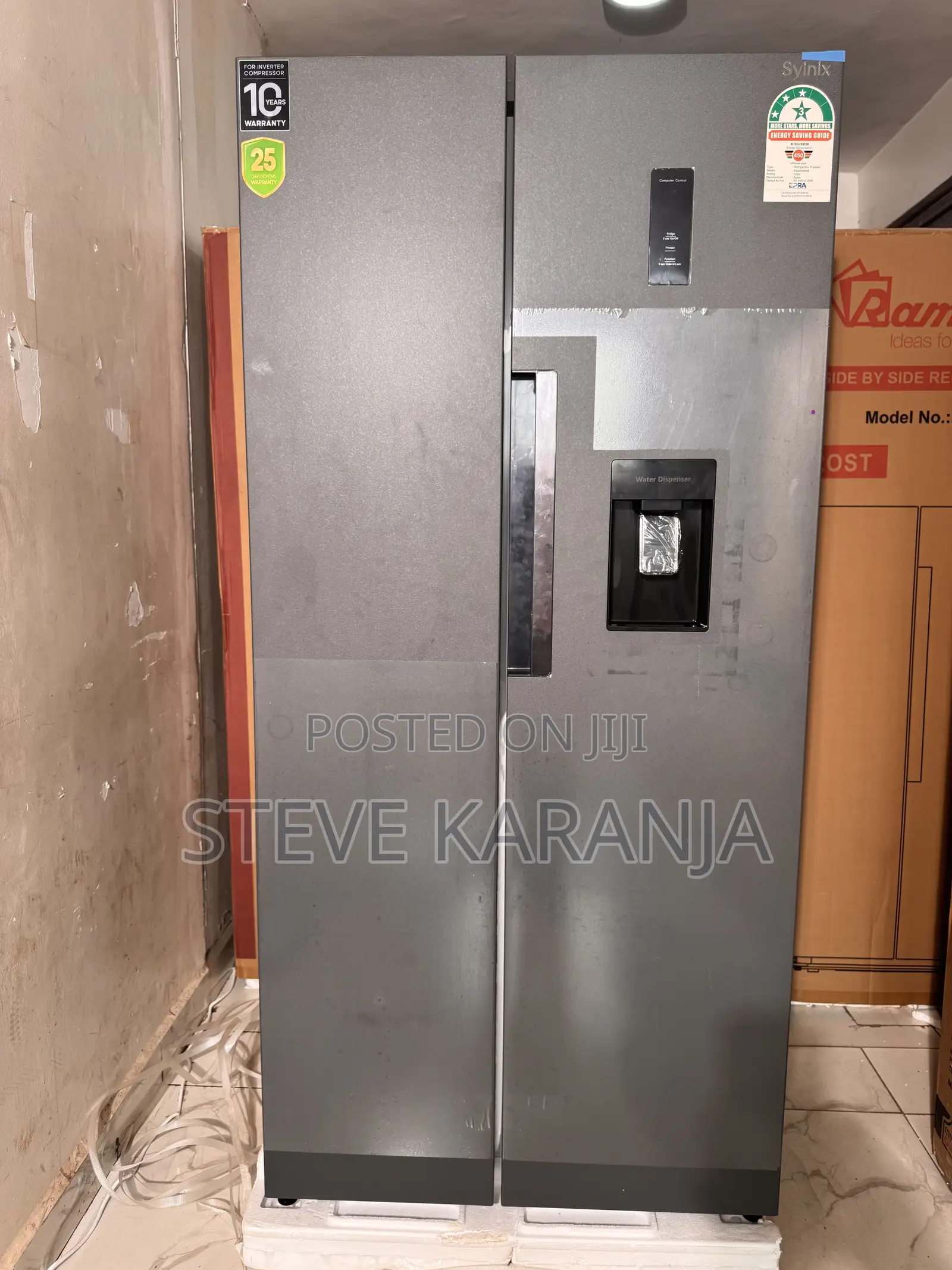 Syinix Side by Side Fridge 444l Total Capacity