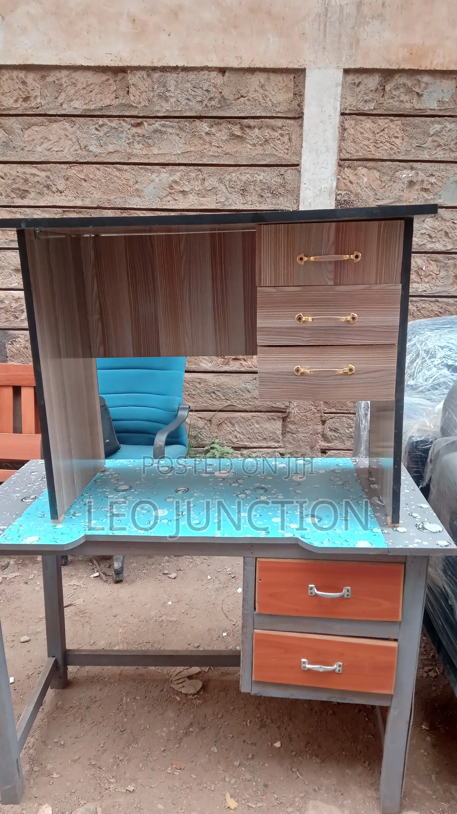 Brown Grey MDF Study Table