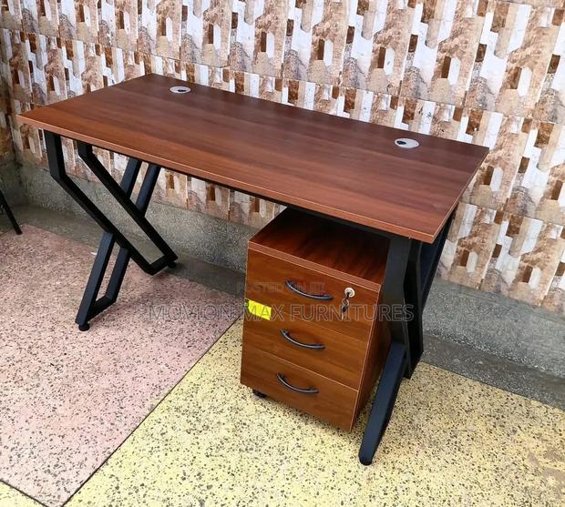 3drawers Storage Metallic Office Table - main view