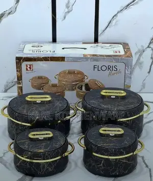 Floris Marble 4-Piece Insulated Hot Pot Set.
