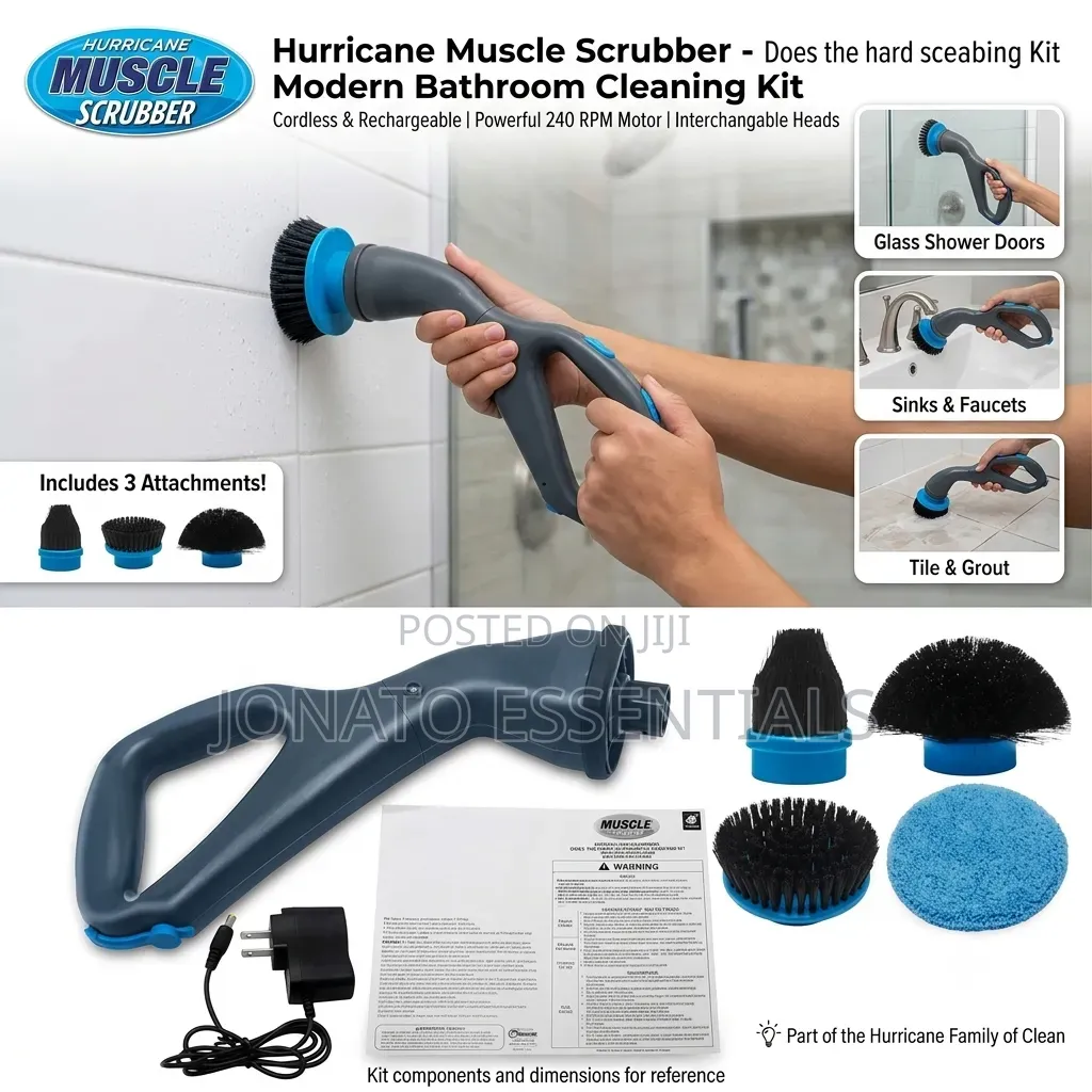 Cordless Electric Cleaning Brush - Hurricane Muscle Scrubber