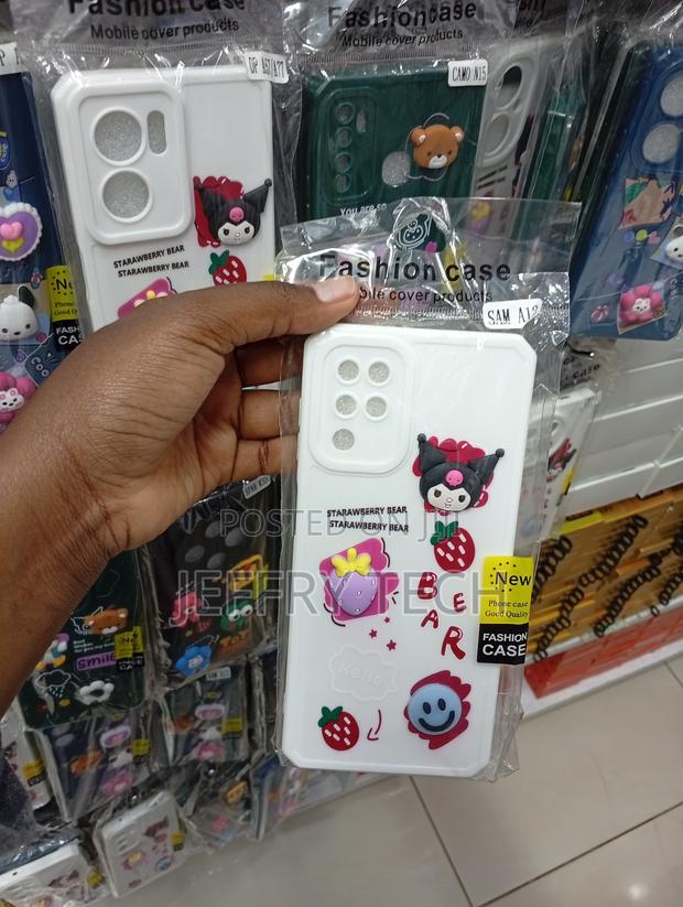 Samsung Galaxy A12 White Finish With 3d Sanrio "Kuromi" Cover