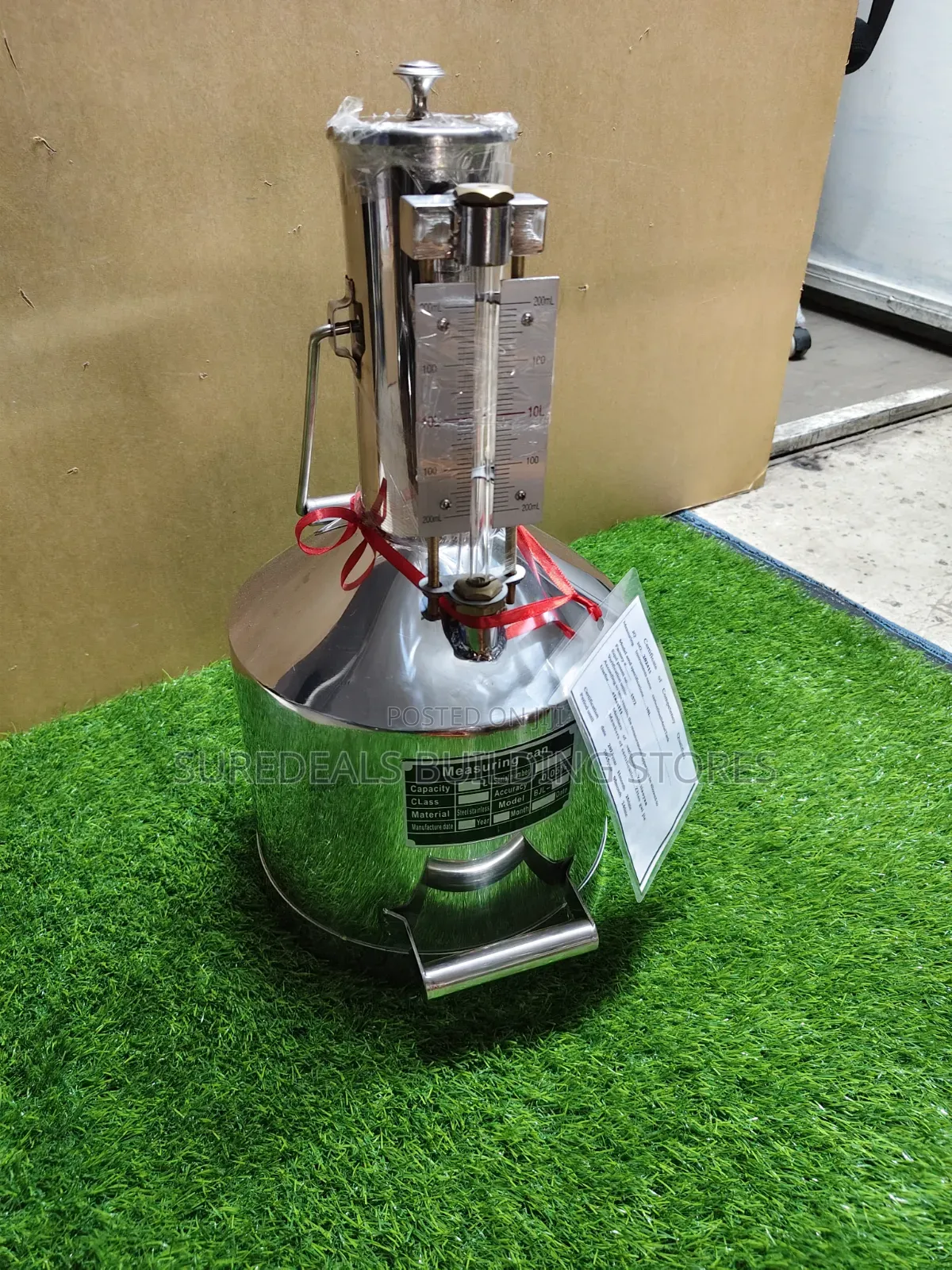 Stainless Steel Fuel Measuring Can / Calibrating Can.
