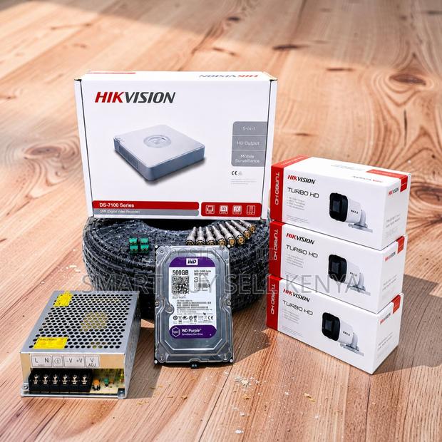Enhanced Visibility 3 Hikvision 1080p CCTV Cameras Complete System Kit