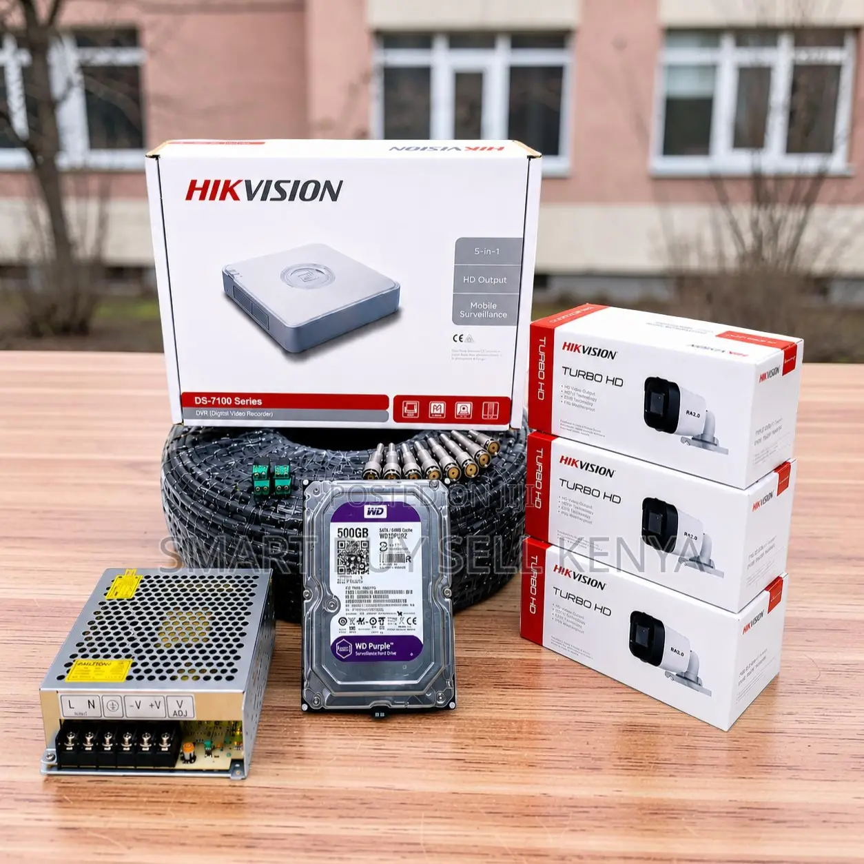 Sharp Image Quality 3 Hikvision 1080p CCTV Cameras Complete System Kit