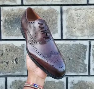 Dark Tan Oxford Leather Official Mens Shoes