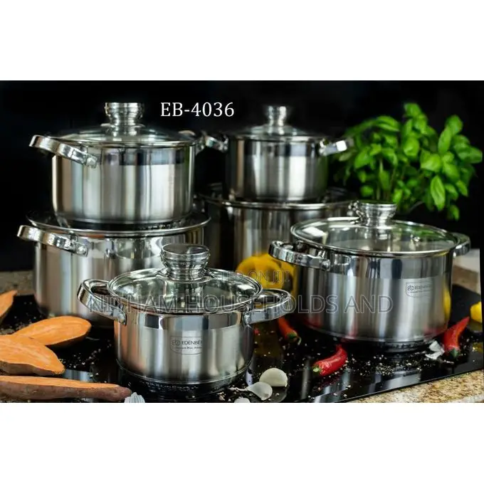 12pcs Stainless Edenberg Cookware Set