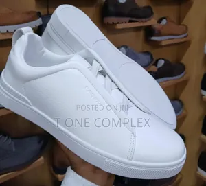 Original Raveiow White Laceless Mens Leather Sneakers