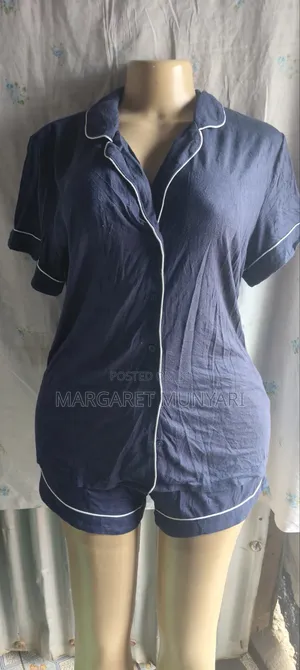 Black and Navy Blue 2 Piece Lady Wear