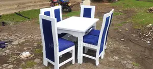 White/Blue Dining Set