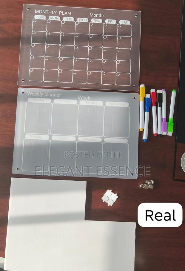 Magnetic Acrylic Monthly Weekly Planner Set Dry Erase,Color Markers - thumbnail 3