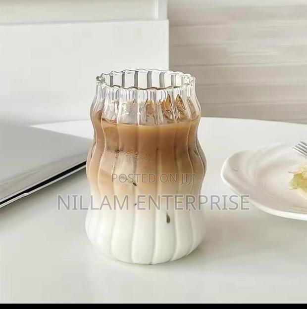 Ribbed Glass Tumblers 530ml