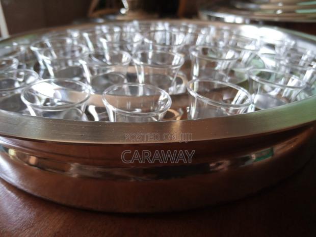 Holy Communion Stainless Steel Tray With Cover + 40 Acrylic Cups