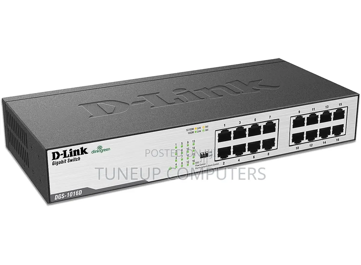 Dlink 10/100m 16-Port Fast Ethernet Unmanaged Desktop Switch Des