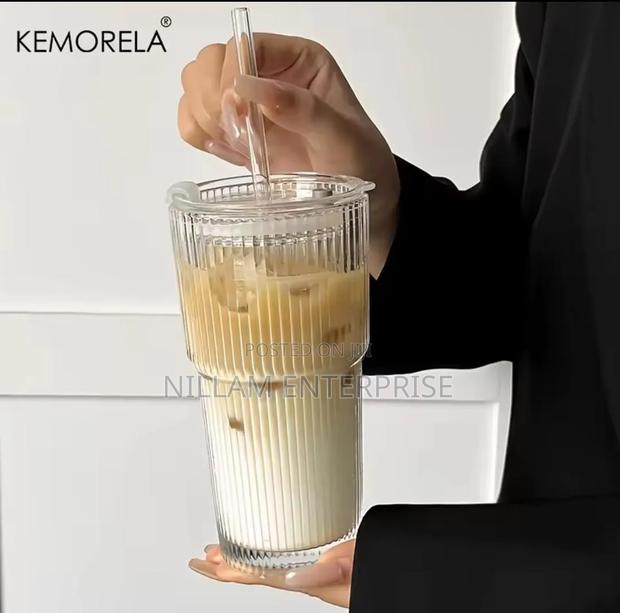 Heavy Borosilicate Tumbler With Straw. 600ml - thumbnail 4