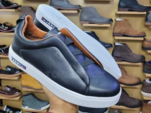 Original Tommy Hilfiger Mens Leather Sneakers White Black Brown