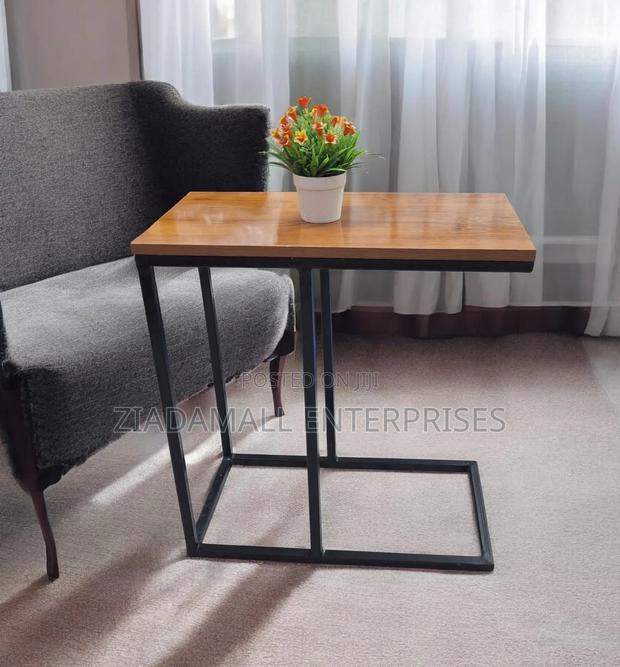 Sasha Space-Saving Wooden Side Laptop Table for Home and Office