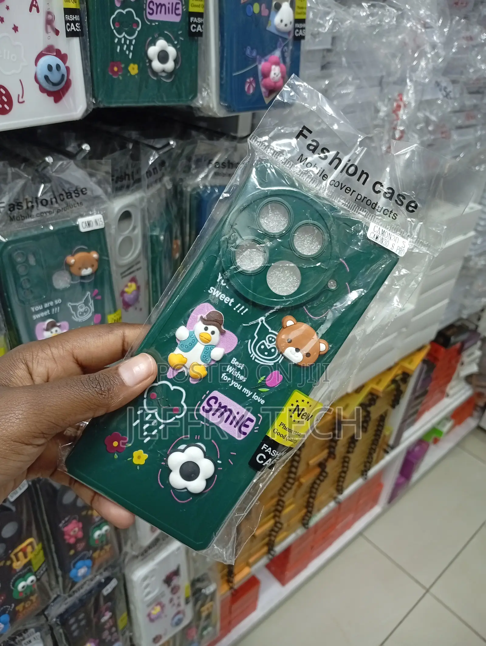 Tecno Camon 30s Dark Green Large Circular Camera Cutout Case