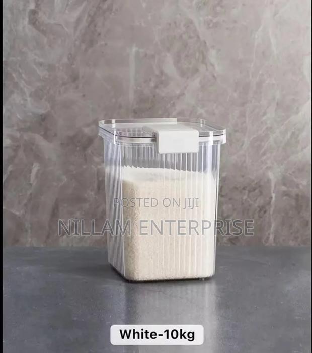 Acrylic Rice Bucket, Big Size Cereal Container - thumbnail 3