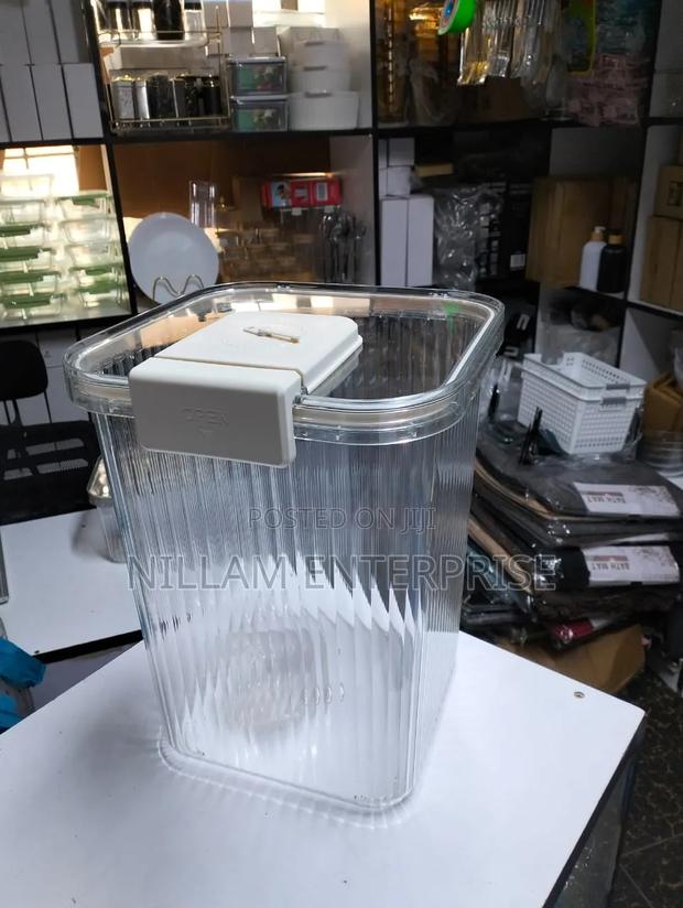 Acrylic Rice Bucket, Big Size Cereal Container - thumbnail 4