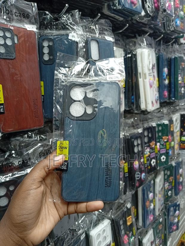Oppo Reno 13 Pro Blue, Wood-Grain Textured Case