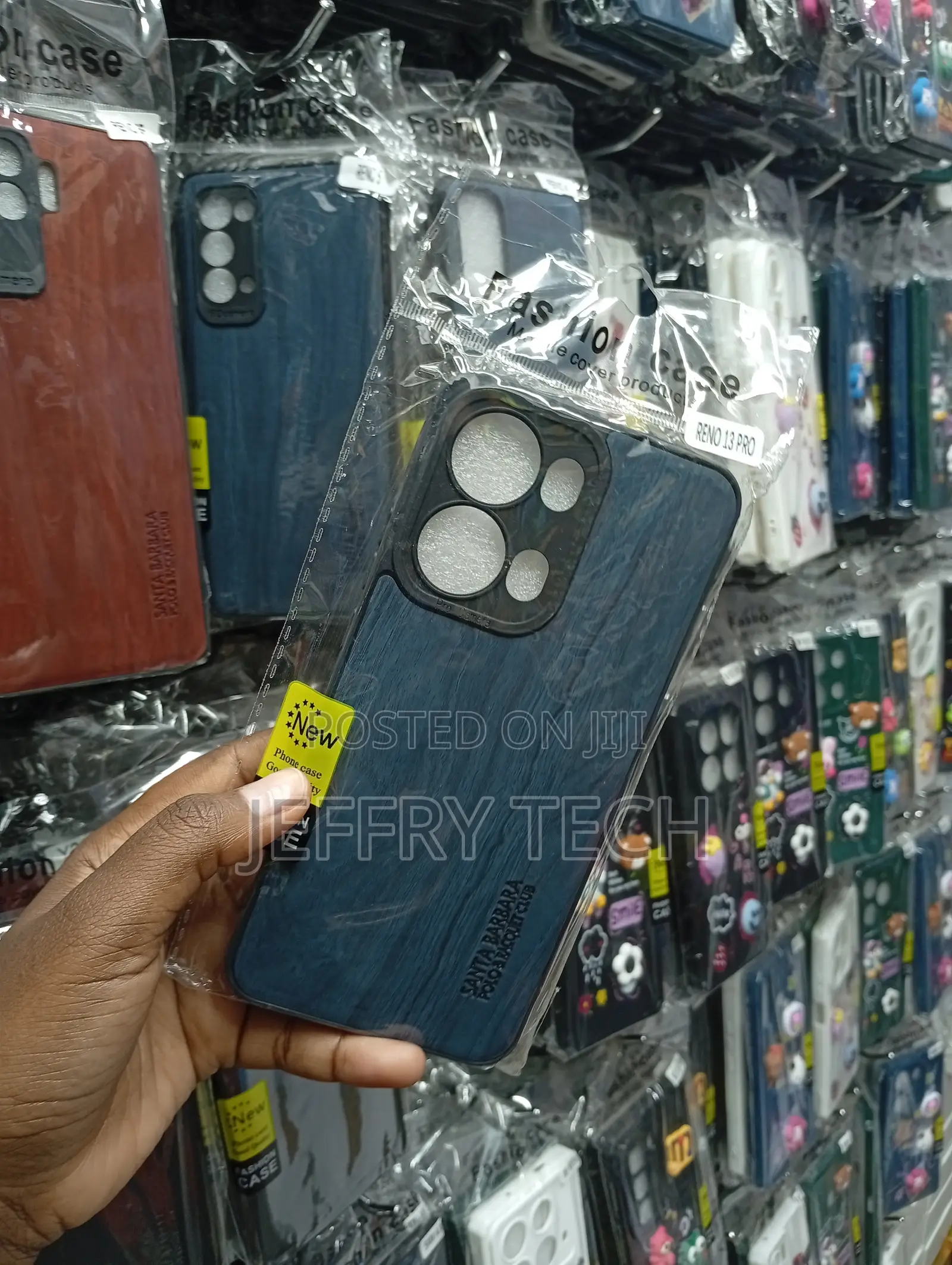 Oppo Reno 13 Pro Blue, Wood-Grain Textured Case
