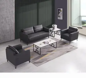 5-Seater Executive Leather Fabric Sofa