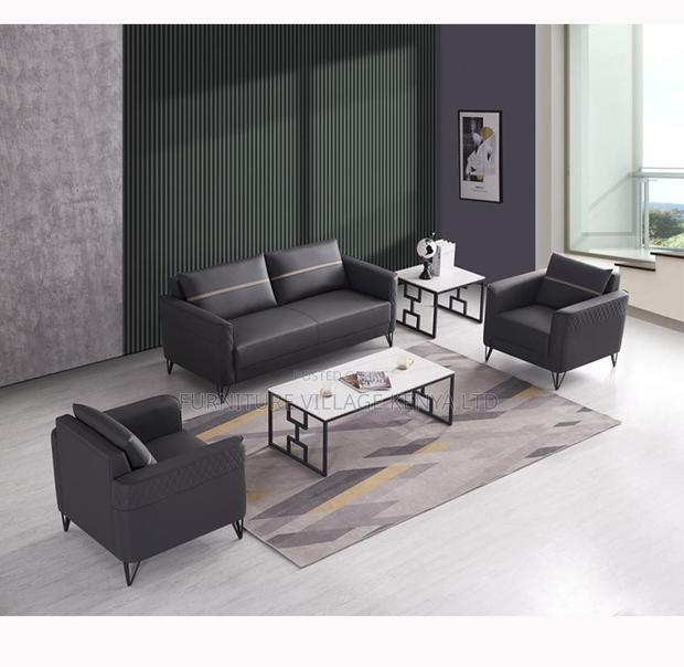 5-Seater Executive Leather Fabric Sofa - thumbnail 3