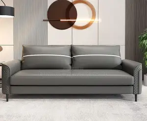 5-Seater Executive Leather Fabric Sofa