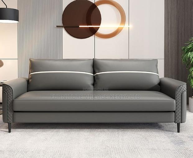 5-Seater Executive Leather Fabric Sofa - thumbnail 4