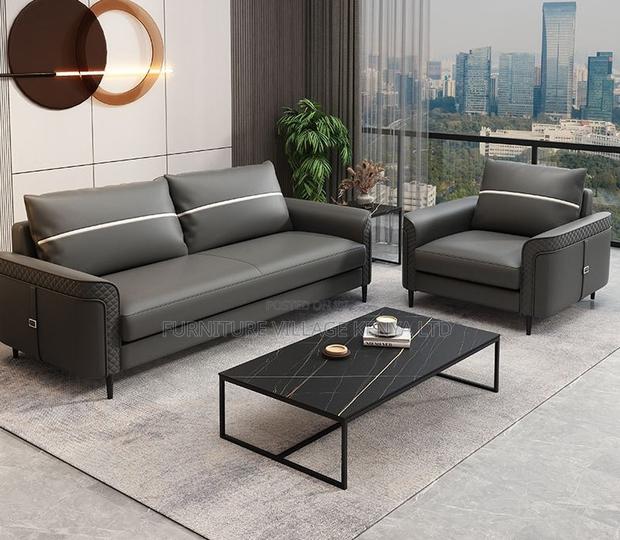 5-Seater Executive Leather Fabric Sofa - thumbnail 5